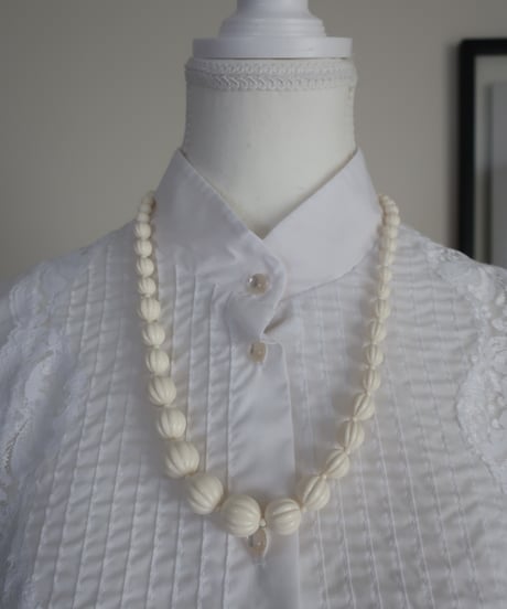 White beaded long necklace 🫧🧼　セット販売専用アイテム