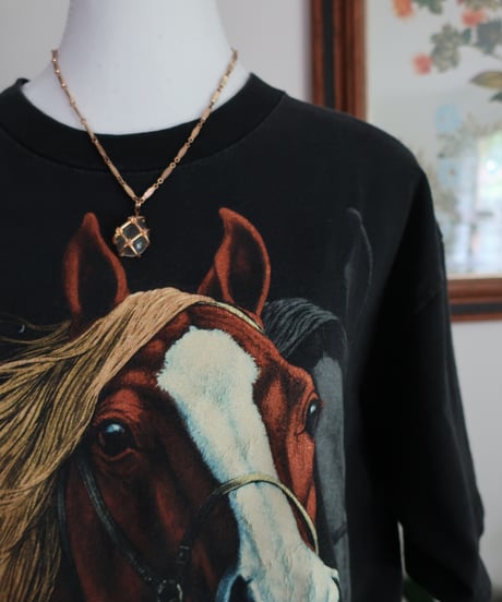 90's horse graphic T-shirt🐎