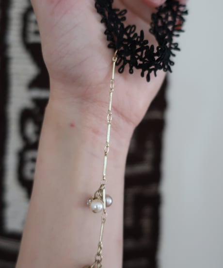 Drop pearl beaded choker necklace 🐚