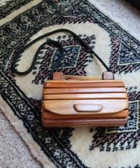 Wood shoulder bag