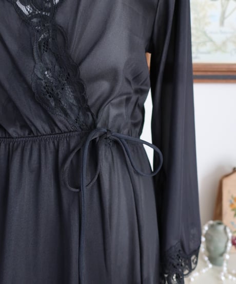 Black lace long robe🐦‍⬛🖤