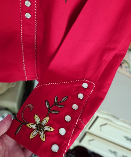 Panhandle slim embroidery western shirt🏵️