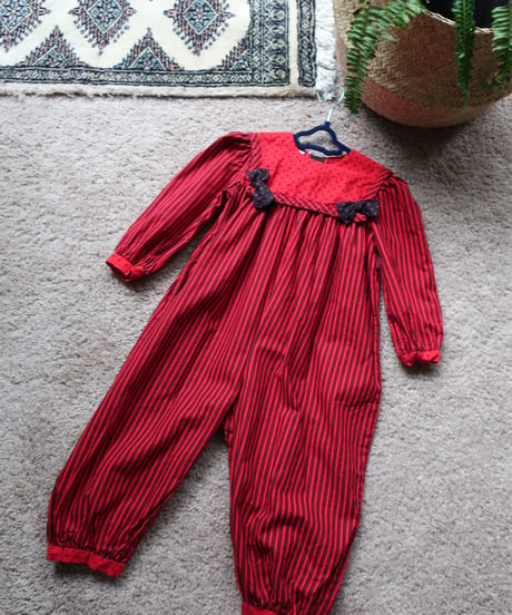 Polka dots and striped kids jumpsuits 🐞セット販売専用