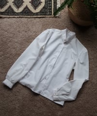 Stand collar lace shirt 𓆸