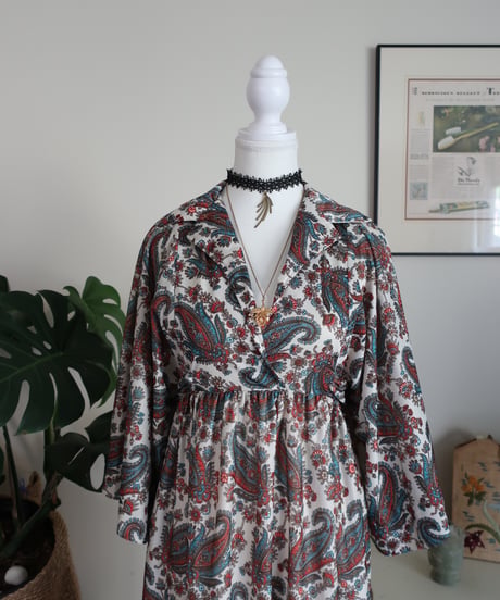 70’s paisley long dress 𓆸