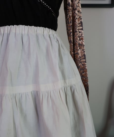 Cotton scalloped lace skirt