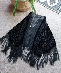 Black fringe kimono opera jacket 👘