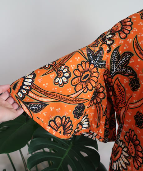 70's Montreal flowers long dress ❁