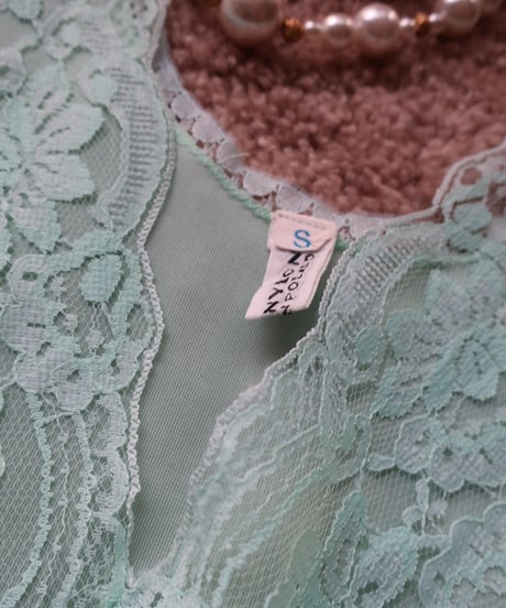 Mint green lace lingerie dress 🍃Made in Poland