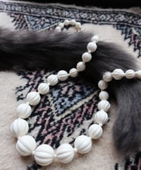 White beaded long necklace 🫧🧼　セット販売専用アイテム