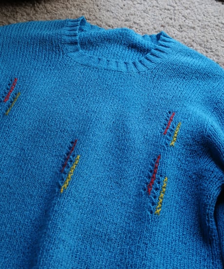 70's Acryl knitting top🐬