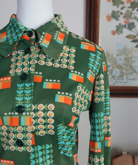60’s flower shirt dress 🌷