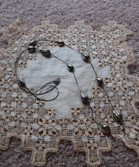 Silver tone long necklace ❁セット販売アイテム