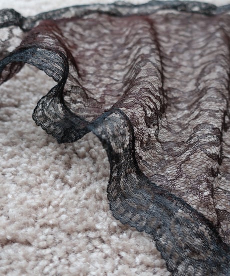 Old black and brown lace mantilla❁ セット販売専用アイテム