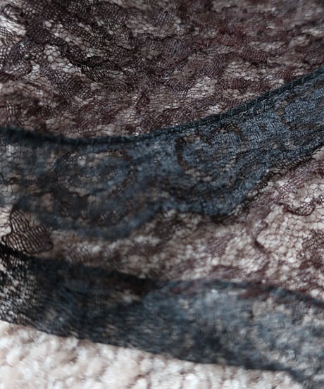 Old black and brown lace mantilla❁ セット販売専用アイテム