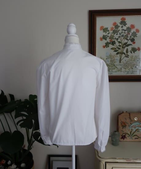 Stand collar lace shirt 𓆸