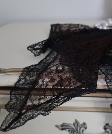 Old black and brown lace mantilla❁ セット販売専用アイテム