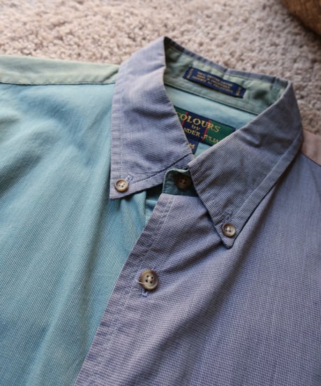 Multi-color block design 90's shirt