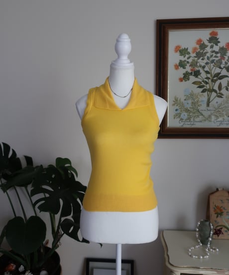 70’s yellow sleeveless top🐥　セット販売専用アイテム