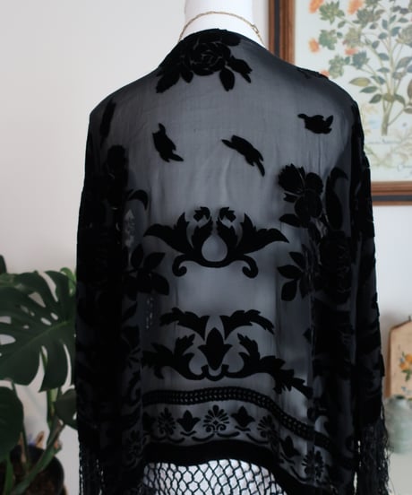 Black fringe kimono opera jacket 👘