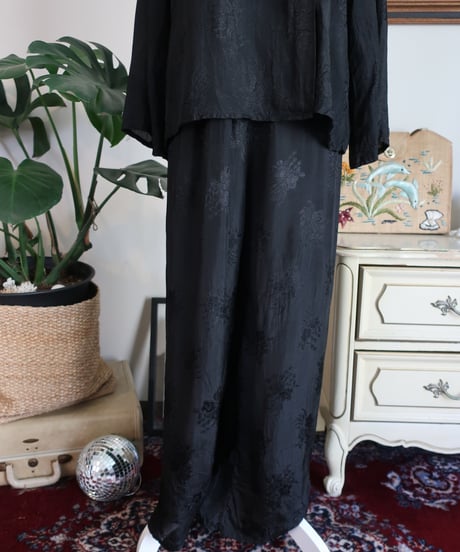 Chinese style black shirt and pants set🐉❁