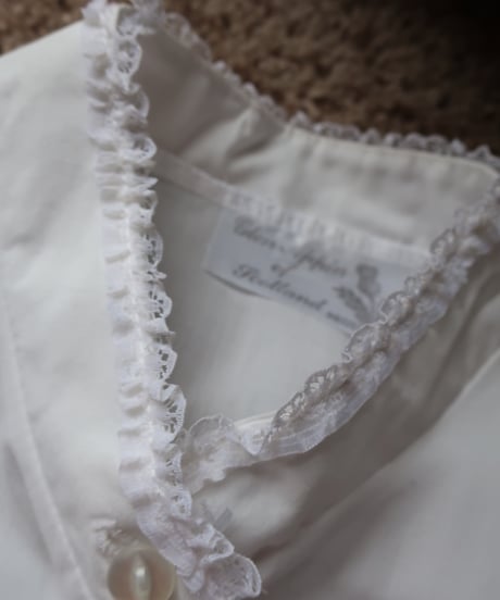 Stand collar lace shirt 𓆸