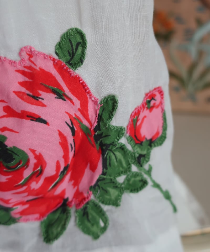 50's Rose flower sheer apron🌹セット販売専用アイテム | MAN