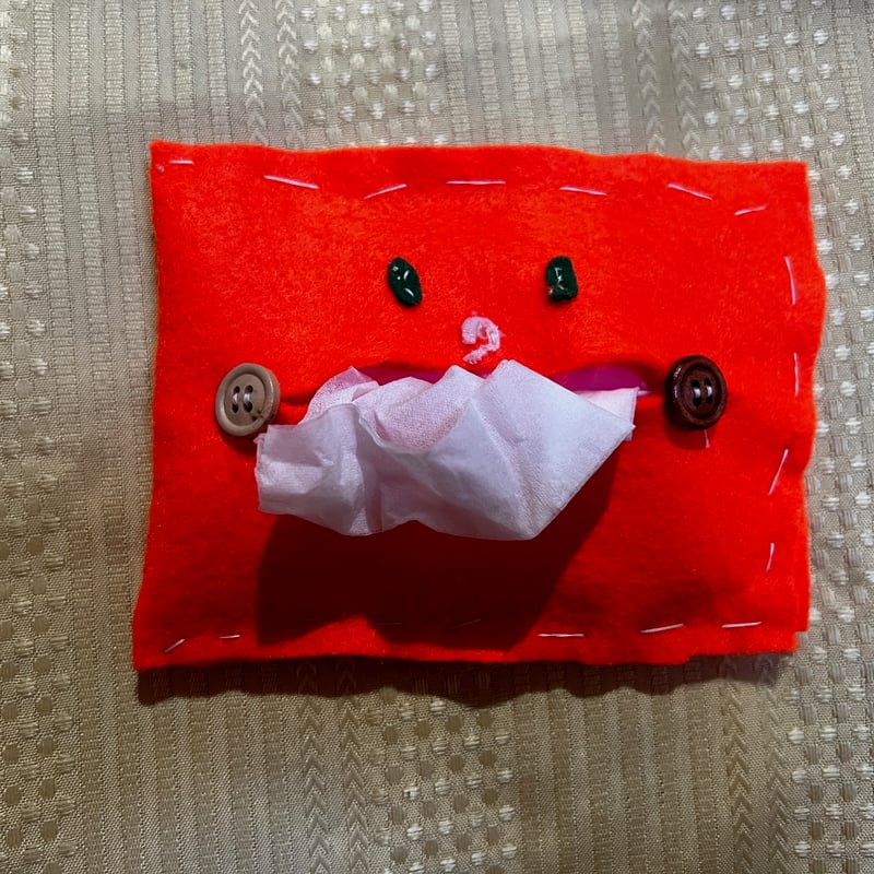 手作りポケットティッシュケース「オレンジロボ」 | チガヤ農作物店