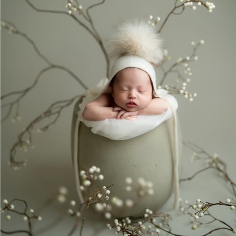 ニューボーン　ウッドポット　 フォトプロップ ニューボーンフォト/アニバーサリーフォトのセレクトショップ Shhh.