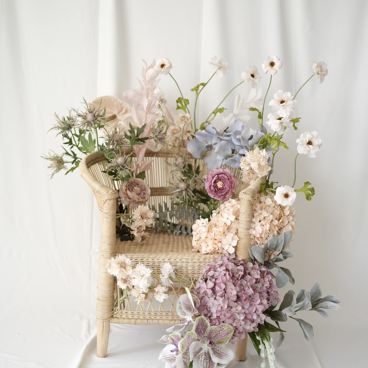 ドレープ背景布/White | ニューボーンフォト/アニバーサリーフォトの