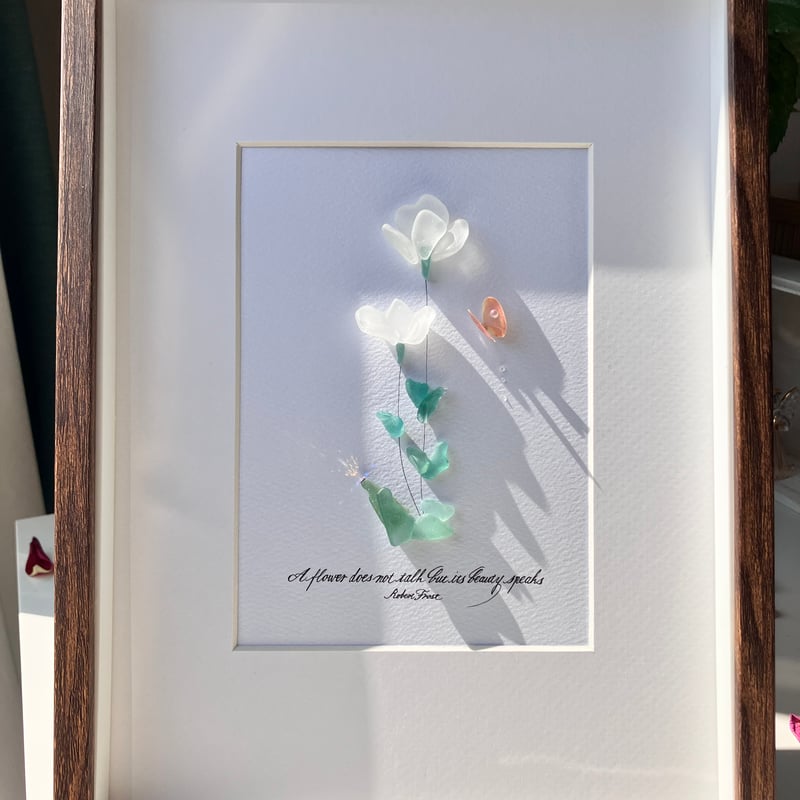 シーグラスアート 春と蝶 | CatusSquash 