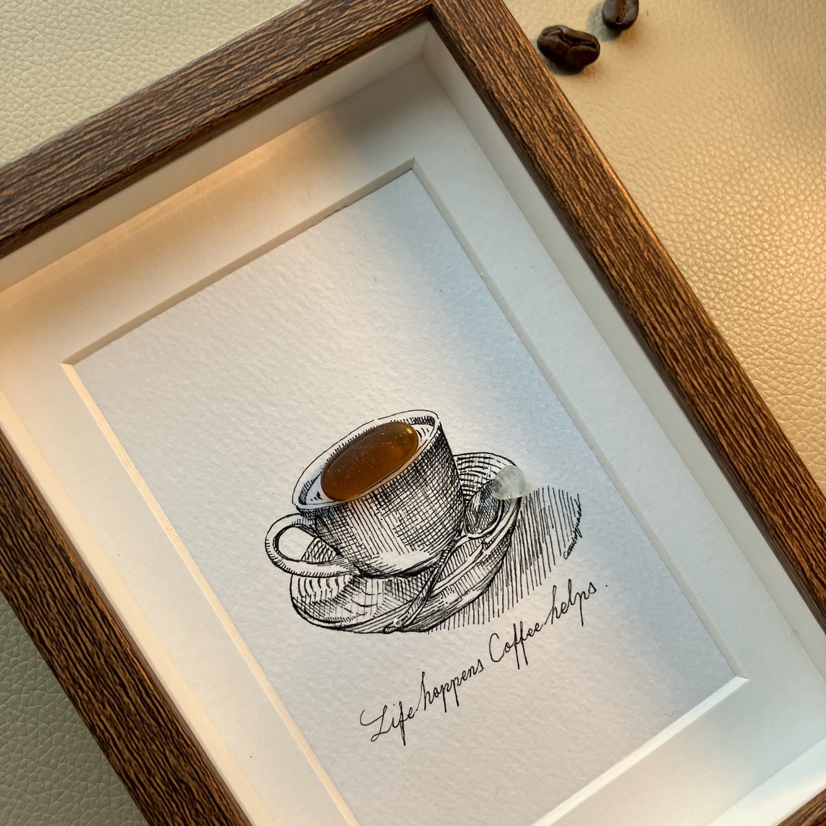 シーグラスアート 1杯のコーヒー | CatusSquash 