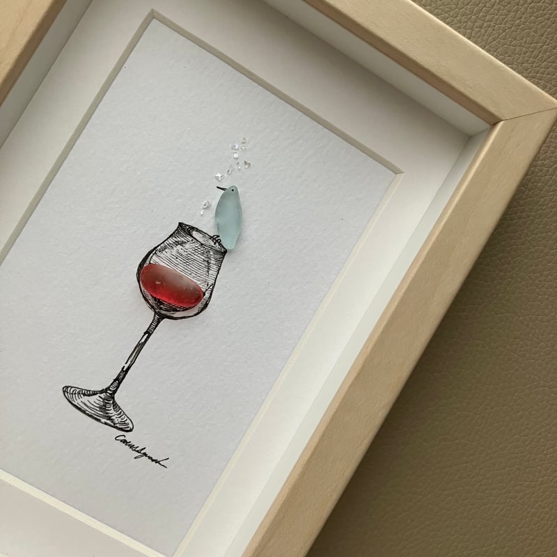 シーグラスアート『 七夕カクテル.。.:*☆』 シーグラスアート『 七夕カクテル.。.:*☆』 シーグラスアート『 七夕