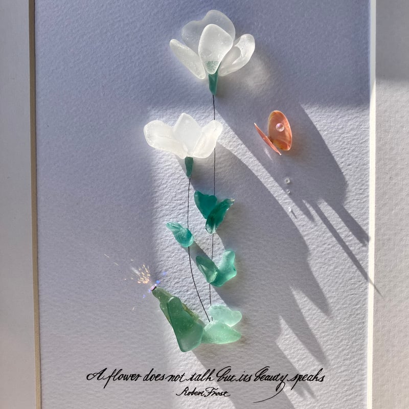 シーグラスアート 春と蝶 | CatusSquash 