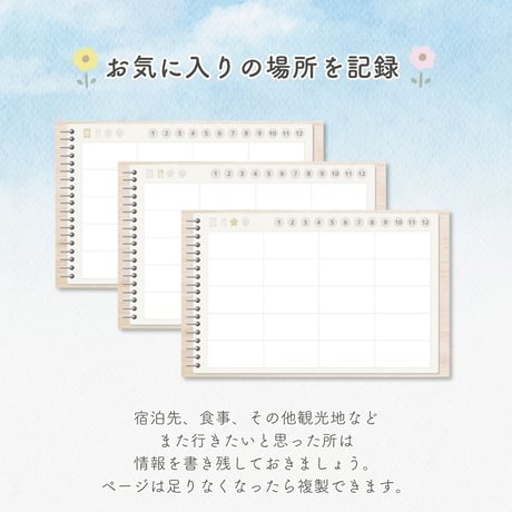 GoodNotes専用　カスタム自由なトラベルプランナー