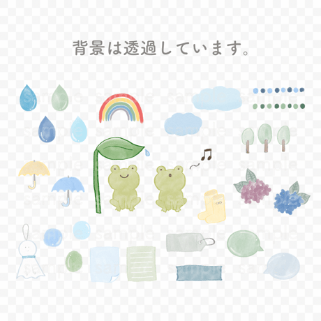 水彩画風デジタルステッカー