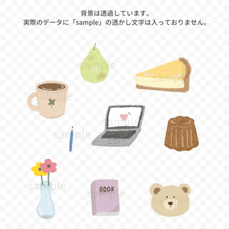 クレヨン風 デジタルステッカー