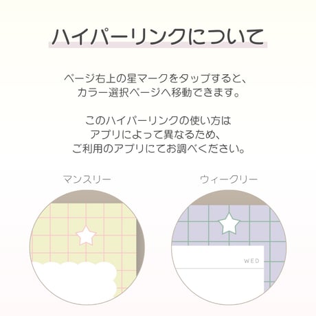 日付けなし カラフルプランナーセット