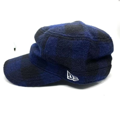 ≪委託商品≫海外輸入品　New era FITTED cap　ブラック×ディープブルー　ワークキャップ　ニューエラ　キャップ　フィテード