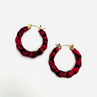 アフリカンプリント　アフリカンバンブーピアス　アフリカ布　ハンドメイド　バンブーピアス　hiphop african print