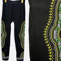 アフリカ　アフリカン　ダシキ　レギンス　Africa Dashiki leggings Yellow/Green/White