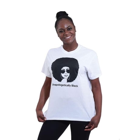 Unapologetically Black　Tシャツ　 アフリカ　アフロ　ウーマン　Africa T-Shirt