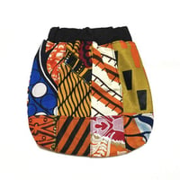 アフリカンプリント　アフリカ布　ハンドメイド　パッチワーク　バネ　ポーチ　African print porch