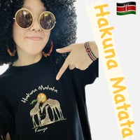 ハクナマタタ　ケニア　キリン　ワンピース　Made in Kenya Hakuna matata dress