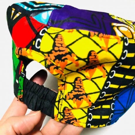 アフリカンプリント　ミリタリーキャップ　パーニュ　キテンゲ　キャップ　ハット　帽子　African print cap
