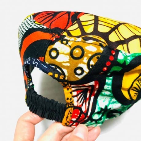 アフリカンプリント　ミリタリーキャップ　パーニュ　キテンゲ　キャップ　ハット　帽子　African print cap