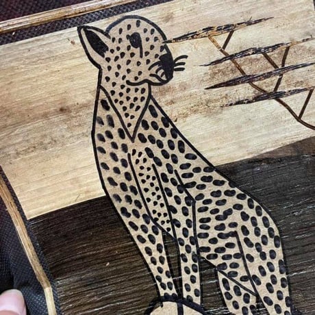 Made in Kenya　アフリカ　バナナの皮　ハンドメイド　動物　村　アート　ケニア　インテリア