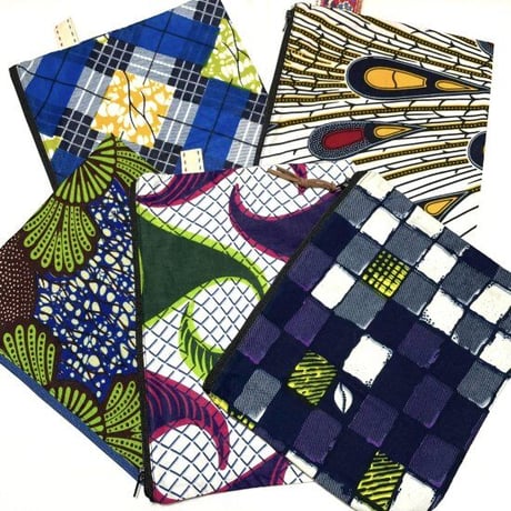 アフリカンプリント　アフリカ布　ハンドメイド　ポーチ　African print porch