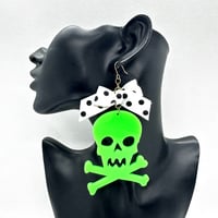 在庫処分SALE　ドクロ　スカル　骸骨　グリーン　ピアス　ヒップホップ　90年代　90’s hiphop Bling Bling
