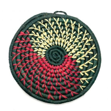 Made in Rwanda　アフリカ　ルワンダ　ハンドメイド　手織り　マット　インテリア　Africa Rwandan Woven mat